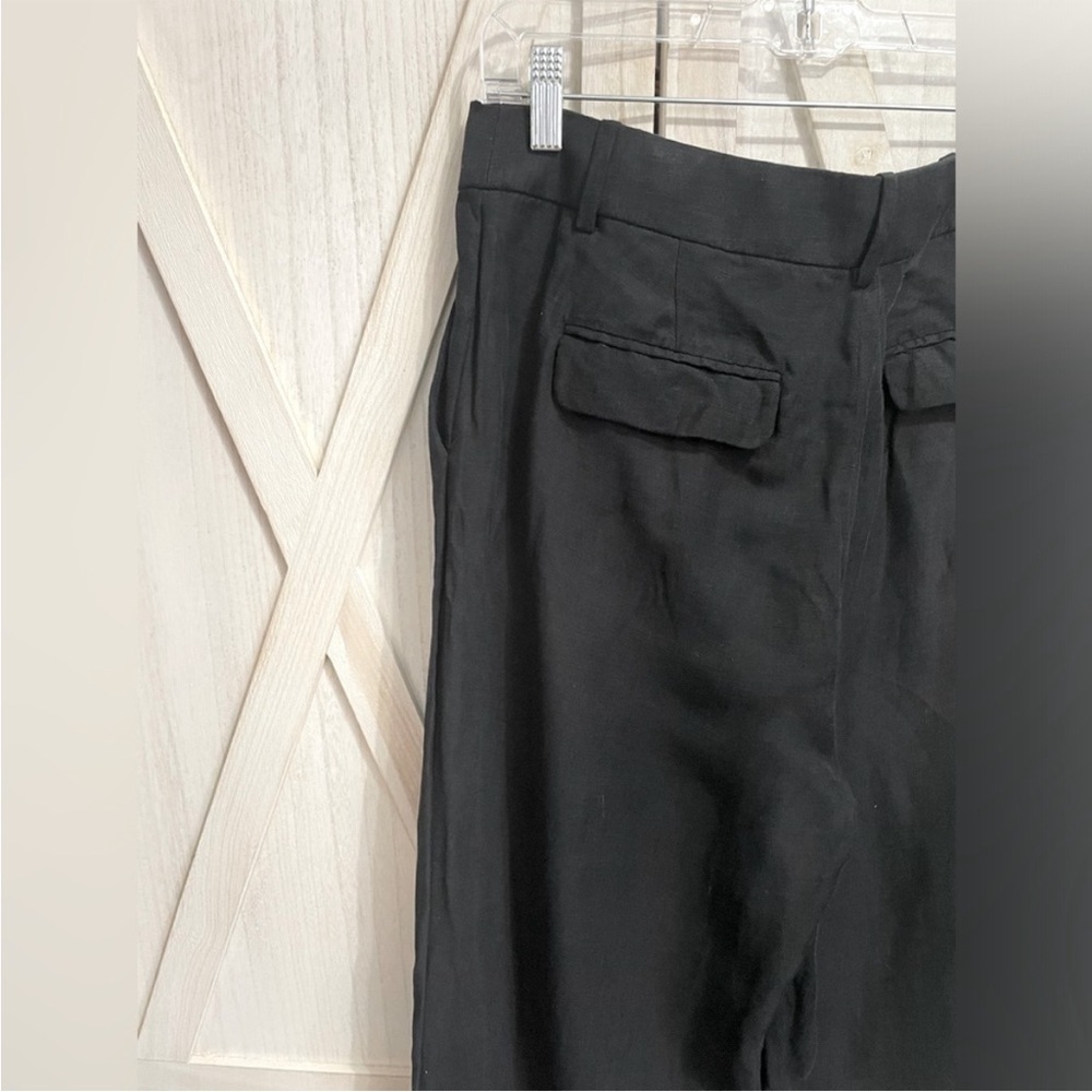 J. Crew Black Linen/Cotton Wide Leg Pants - Picture 4 of 7